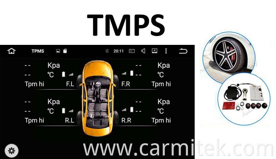 TPMS android car dvd AURIS 2006